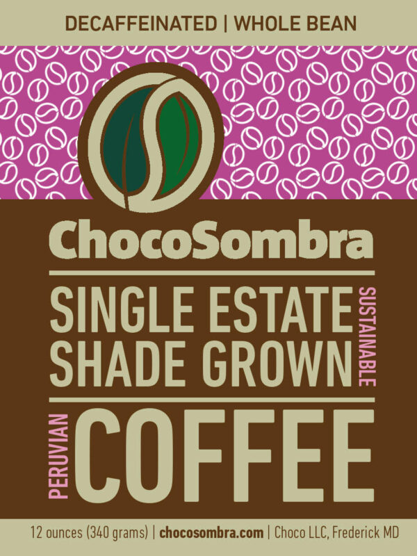 A close up of the label for a coffee