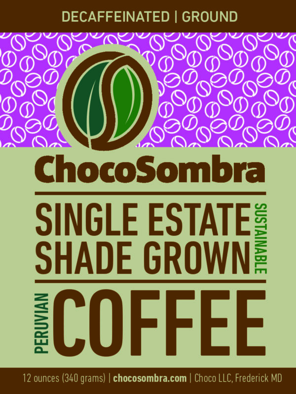A close up of the label for a coffee